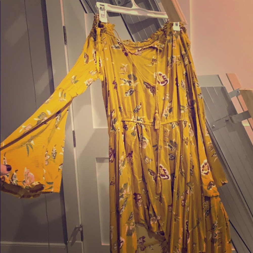 mustard romper with gorgeous skirt